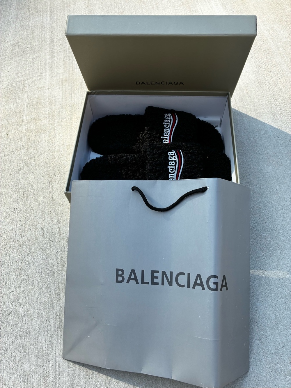 Balenciaga Black Slides